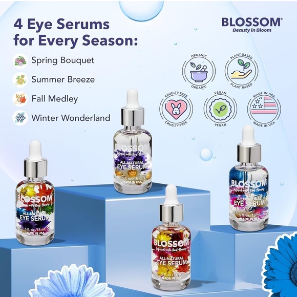Blossom All-Natural Eye Serum & Face Oil Set - Beauty in Bloom “Power Couple” - Picture 3 of 5